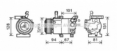 AVA QUALITY COOLING kak223 -  Компрессор, кондиционер